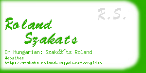 roland szakats business card